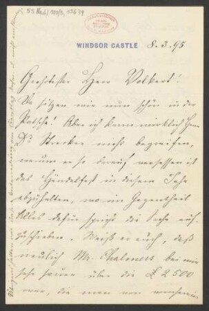 Brief an Charles G... Volkert : 08.03.1895