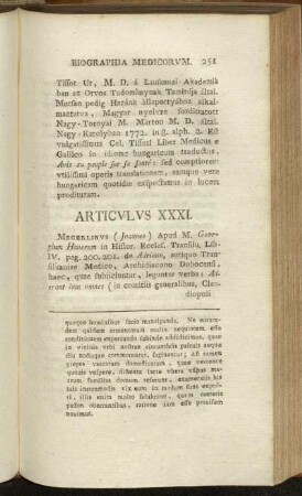Articvlvs XXXI. - Articvlvs XL.