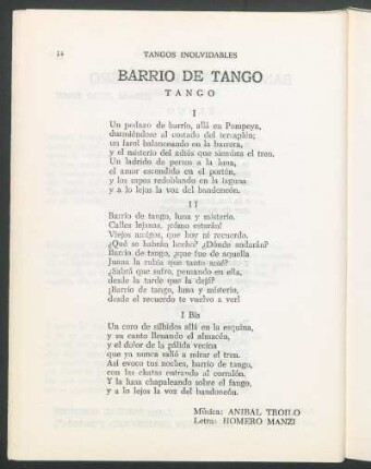 Barrio de Tango : Tango