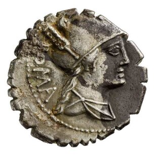 Münze, Denar (serratus), 80 v. Chr.