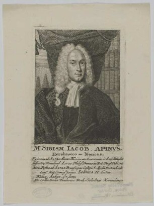 Bildnis des Sigism. Iacob Apinvs