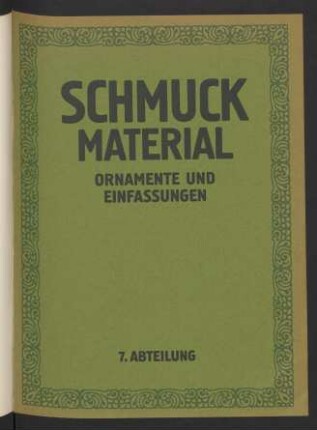 Schmuck-Material: Ornamente und Einfassungen