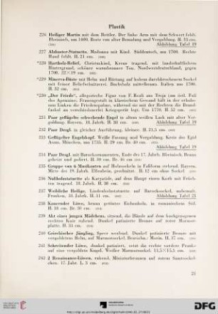 Plastik (Nr. 226-249)