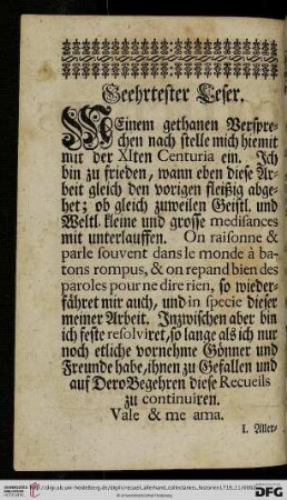 Geehrtester Leser
