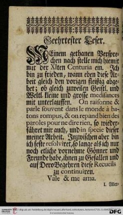 Geehrtester Leser