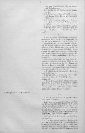 1. Obliegenheiten des Vorsitzenden.