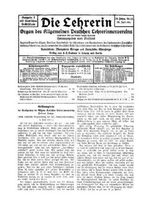 Eröffnungsrede : der Vorsitzenden des Allgem. Deutschen Lehrerinnenvereins Helene Lange