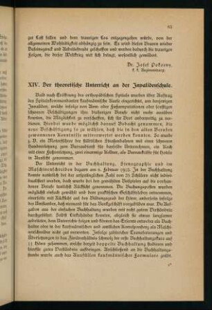 83-90, XIV. Theoretischer Unterricht