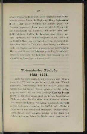 Polenzische Periode 1422 - 1448