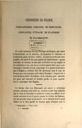 Oeuvres de Froissart, [1,]5. Chroniques : 1346 - 1356