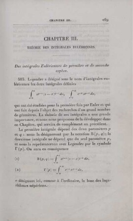 Chapitre III. Théorie Des Intégrales Eulériennes.