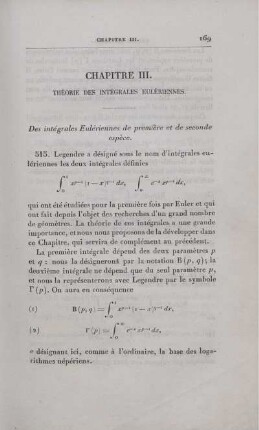 Chapitre III. Théorie Des Intégrales Eulériennes.