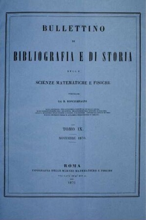 Tomo IX. Novembre 1876.