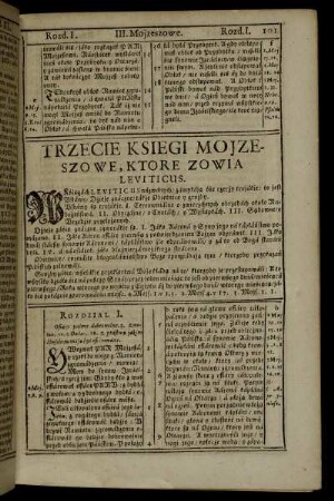 III. Mojzeszowe (Leviticus)