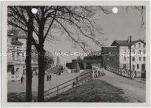 Cuxhaven, Hindenburgstraße mit Außendeichschleuse
