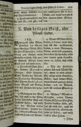 X. Vom heiligen Geist, oder Pfingst-Lieder.
