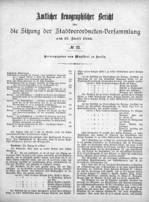 No 23, 10. Juni 1886