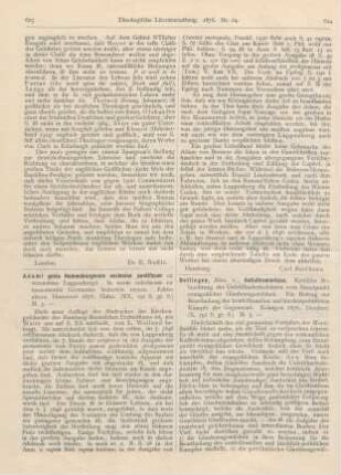 624-627 [Rezension] Oettingen, Alex. von, Antiultramontana. Kritische Betrachtungen der Unfehlbarkeitsdoktrin vom Standpunkt evangelischer Glaubensgewissheit