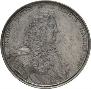 Ehemedaille Friedrich Magnus Augusta Maria Maria von Baden-Durlach