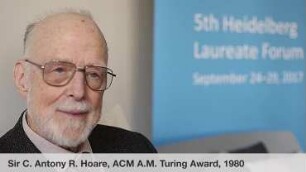 5th HLF – Interviews with mathematics and computer science laureates: Sir C. Antony R. Hoare