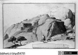Voyage pittoresque des isles de Sicile, de Malte et de Lipari ..., 3. Band, Tafel CLXIII: Vue de Sperlinga