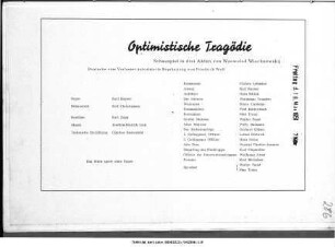 Optimistische Tragödie