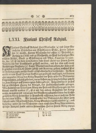 LXXI. Nicolaus Christoff Radzivil