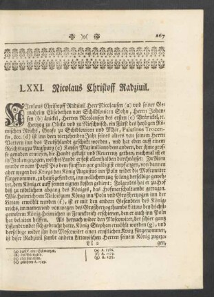 LXXI. Nicolaus Christoff Radzivil