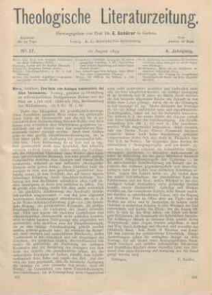 393-394 [Rezension] Merx, Adalbert, Eine Rede vom Auslegen insbesondere des Alten Testamentes. Vortrag
