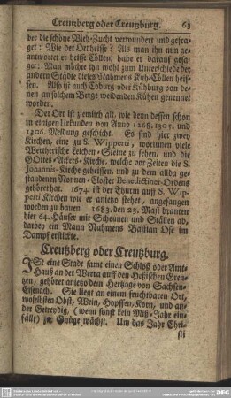 Creutzberg oder Creutzburg