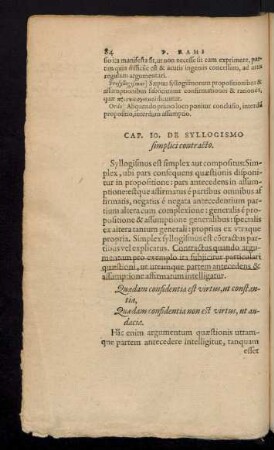 Cap. 10. De Syllogismo simplici contracto.