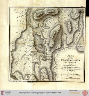 Plan de la plaine de Ianina en Albanie