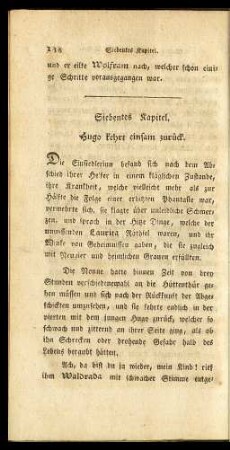 Siebentes Kapitel. Hugo kehrt einsam zurück.