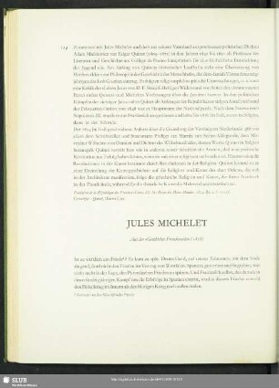 Jules Michelet : Aus der "Geschichte Frankreichs" (1858)