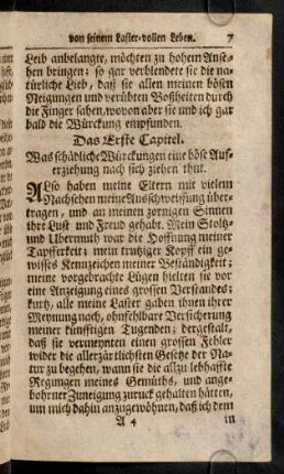 7-18, Das Erste Capitel. - Das vierdte Capitel.