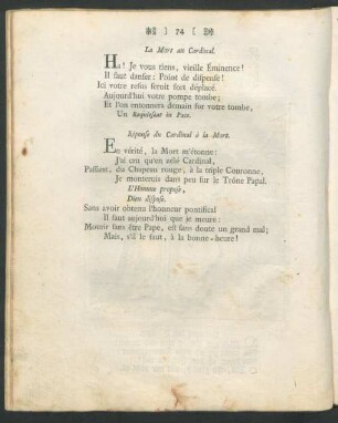 La Mort au Cardinal = Der Tod zum Cardinal