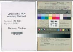 Entnazifizierung Christine Theissen , geb. 14.08.1900 (Kindergaertnerin)