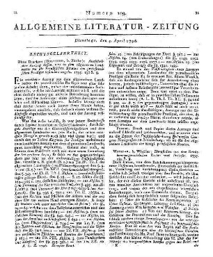 Sammlung merkwürdiger am Kaiserlichen Reichskammergerichte entschiedenen Rechtsfälle mit ausführlicher Erörterung wichtiger Rechtsfragen. T. 6. Hrsg.: J. M. Hoscher. Lemgo: Meyer 1794