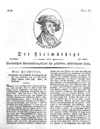 Nro. 67, Sonnabend, den 2. April 1808