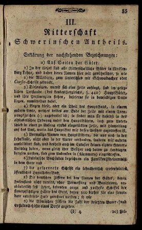 III. Ritterschaft Schwerinschen Antheils