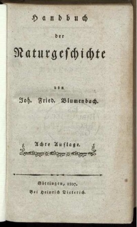 Handbuch der Naturgeschichte
