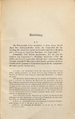 Vorträge über Geschichte der Technischen Mechanik und der damit in Zusammenhang stehenden mathematischen Wissenschaften : zunächst für technische Lehranstalten bestimmt, 1. Technische Mechanik