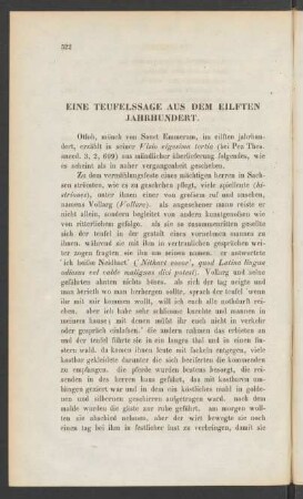 Eine Teufelssage Aus Dem Eilften Jahrhundert.