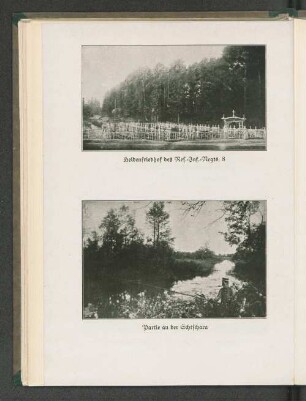 Heldenfriedhof des Res.=Inf.=Regts. 8 und Partie an der Schtschara