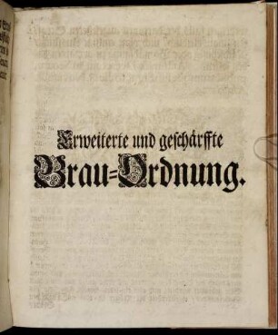 Erweiterte und geschärffte Brau-Ordnung.
