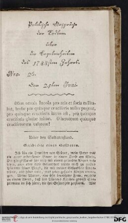 Nro. 26. Den 24ten Juni