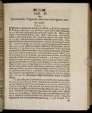 Cap. III. De Donationibus Virginum, tam inter vivos quam mortis causa.