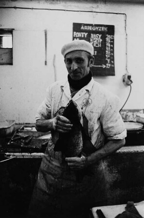 Arbeiter in einer Fischfabrik
