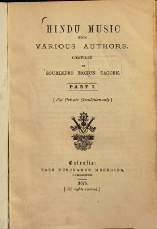 Hindu music from various authors, 1