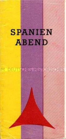 Programm einer Veranstaltung für ehemalige Angehörige der Internationalen Brigaden im Spanischen Bürgerkrieg